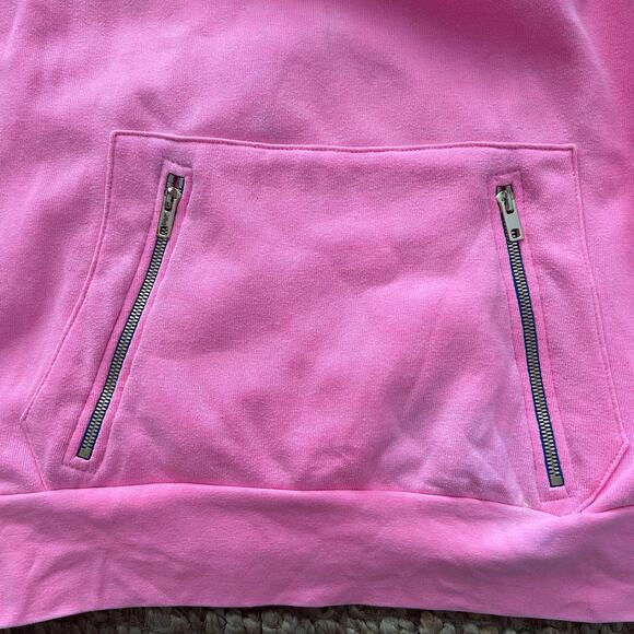 Aviator Nation Ninja Hoodie Pink Size L Unisex Zip Pocket Pullover Made in USA - Picture 8 of 9